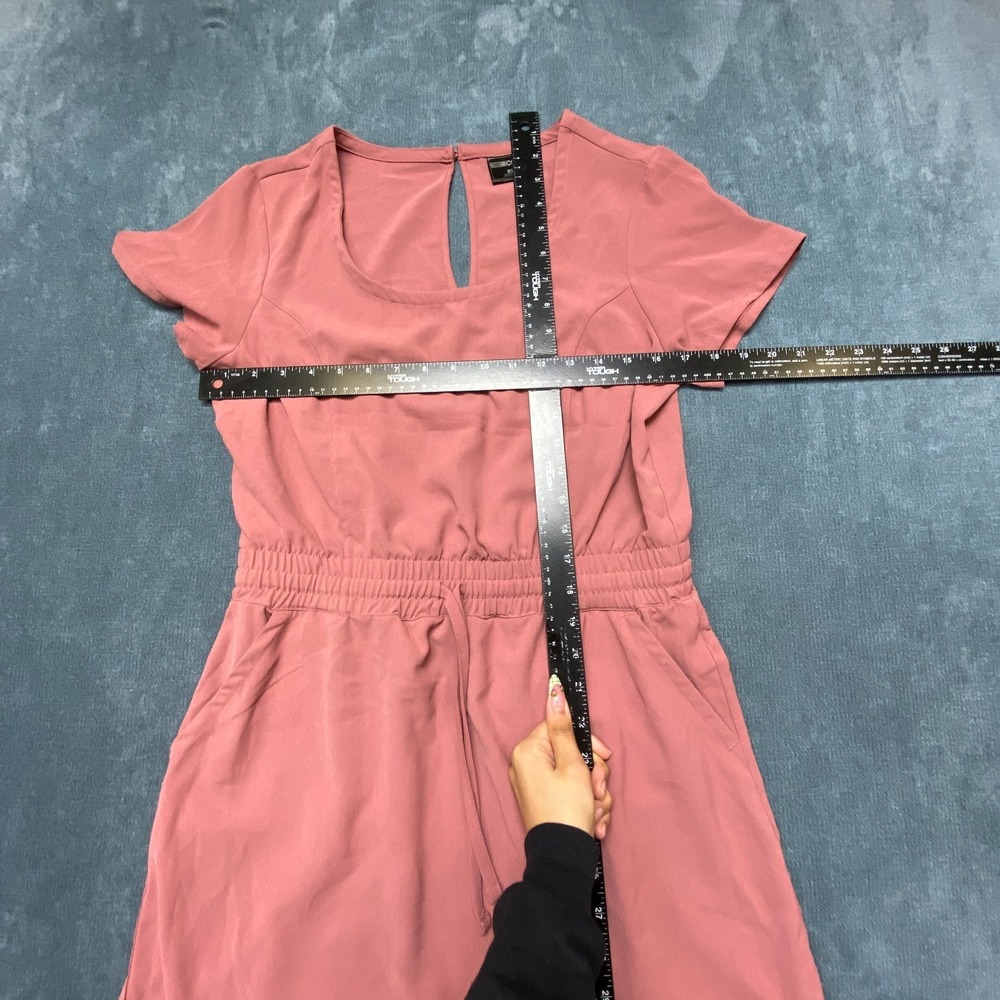 32 Degrees Cool Mini Dress Womens Small Pink Cap Sleeve Cinch Waist Keyhole Back - Picture 5 of 13